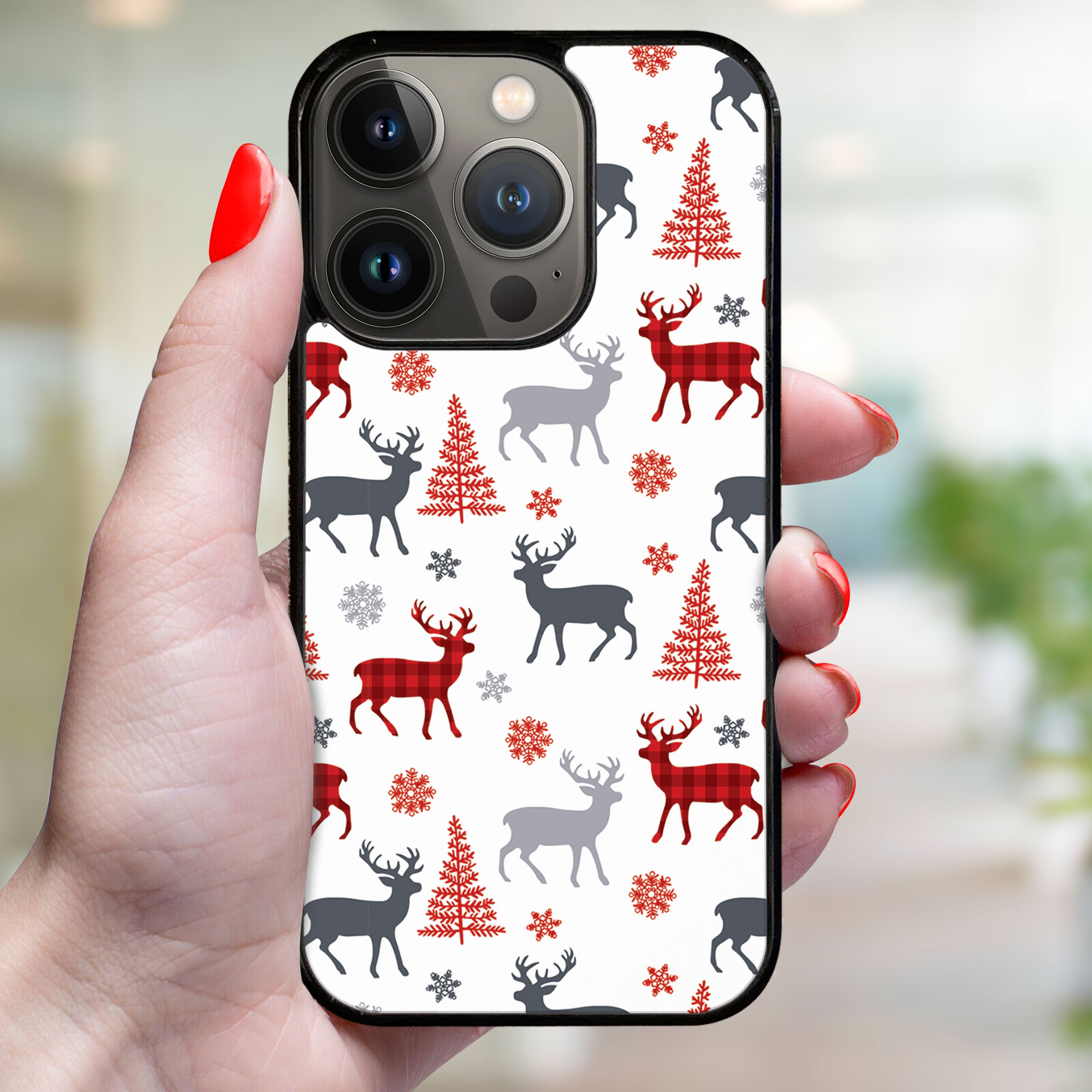 Husă MY ART Cu Design De Crăciun Apple I Phone 14 Pro DEER (068)