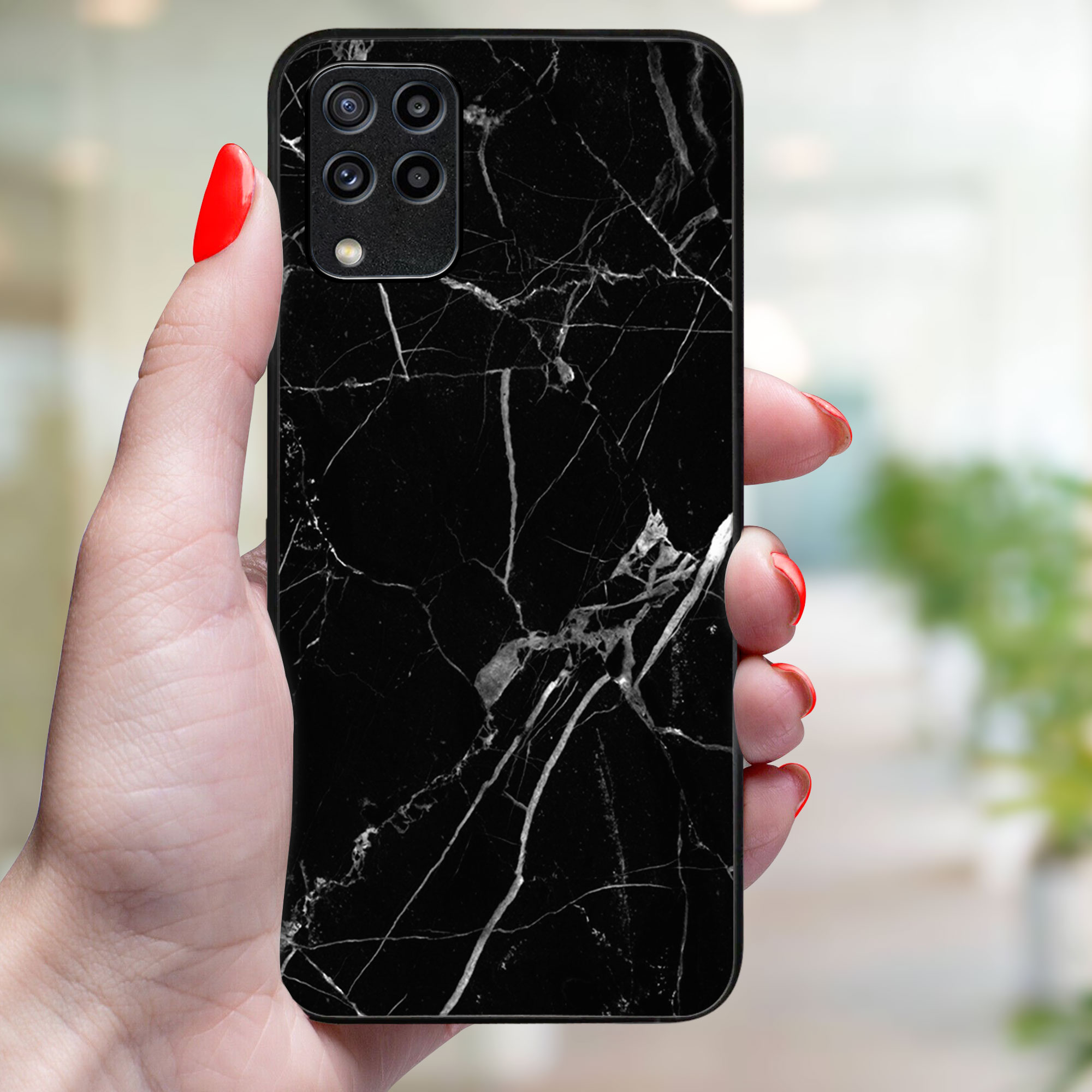 MY ART Husă De Protecție Pentru Samsung Galaxy M33 5G BLACK MARBLE (142)