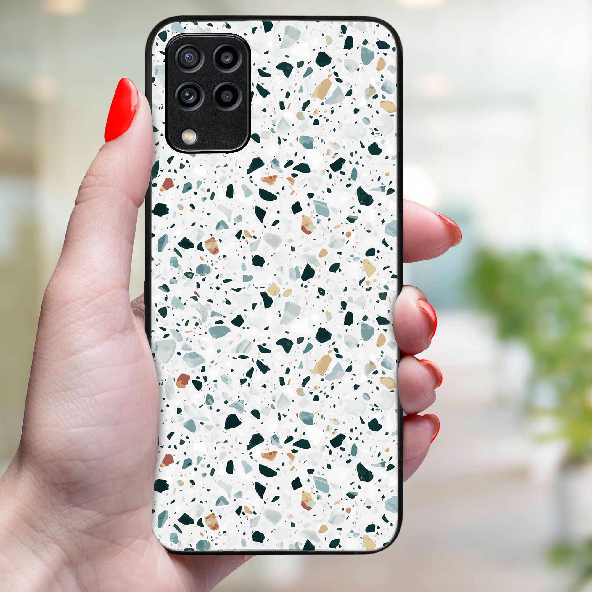 MY ART Husă De Protecție Pentru Samsung Galaxy M33 5G GREY TERRAZZO (163)