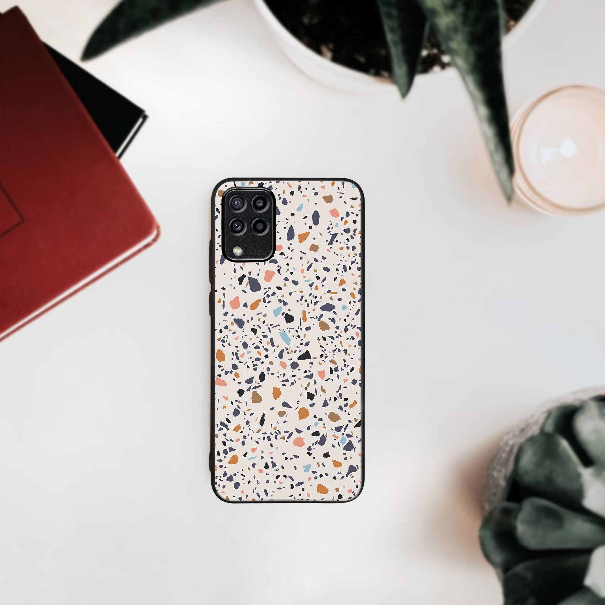 MY ART Husă De Protecție Pentru Samsung Galaxy M33 5G BEJ TERRAZZO (162)