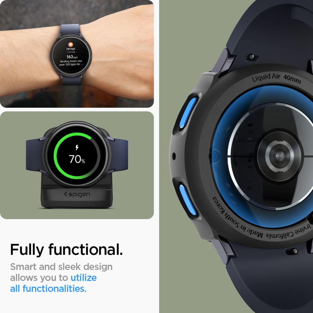 SPIGEN LIQUID AIR Husă Pentru Samsung Galaxy Watch 7 40mm MATTE BLACK