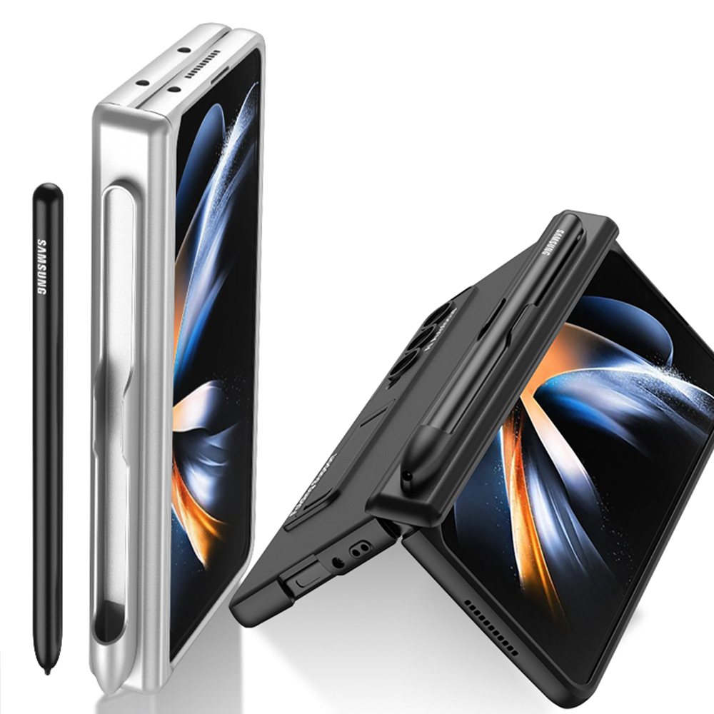 GKK SUPPORT Husă Cu Suport Samsung Galaxy Z Fold4 5G Argintiu