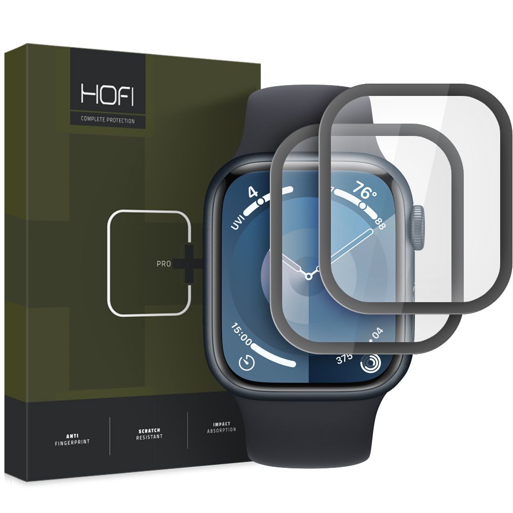 HOFI HYBRID PRO+ 2x Sticlă Hibridă Pentru Apple Watch 7 / 8 / 9 (45 Mm)