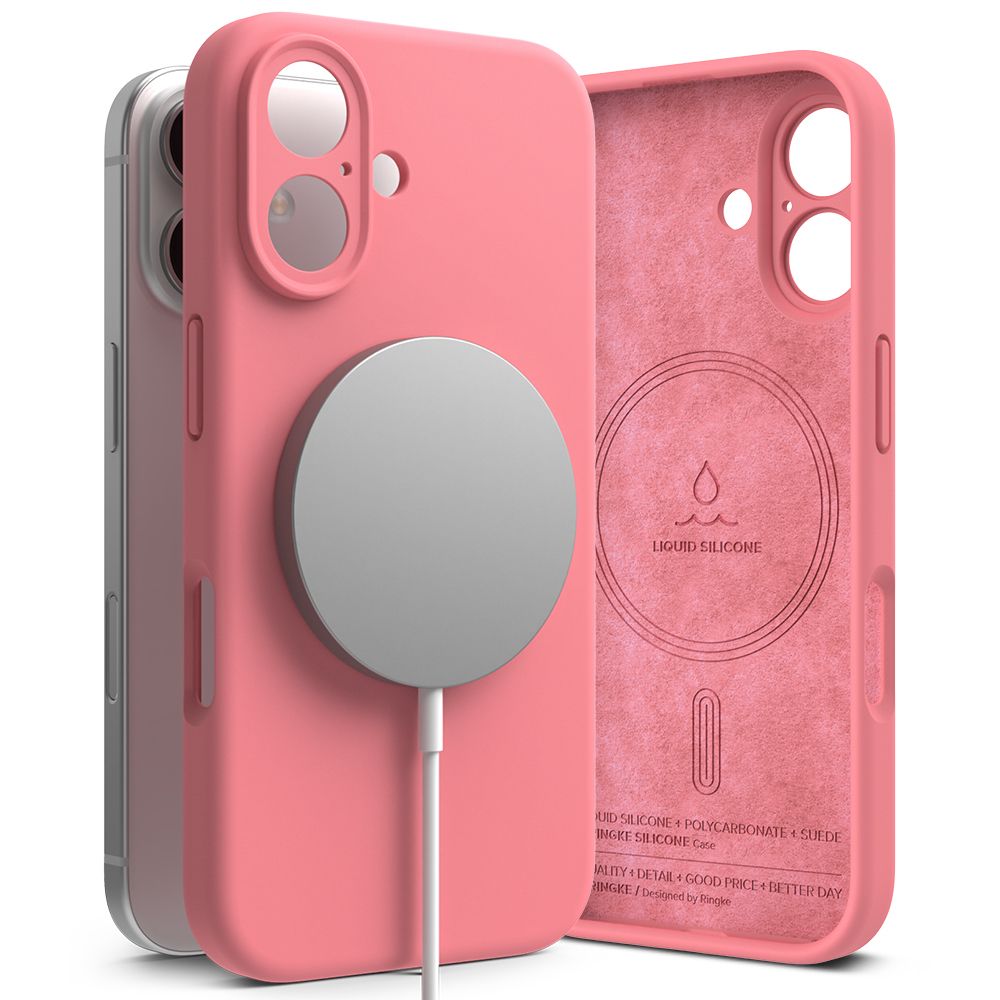 RINGKE SILICONE MAGSAFE Husă De Protecție Apple IPhone 16 PINK