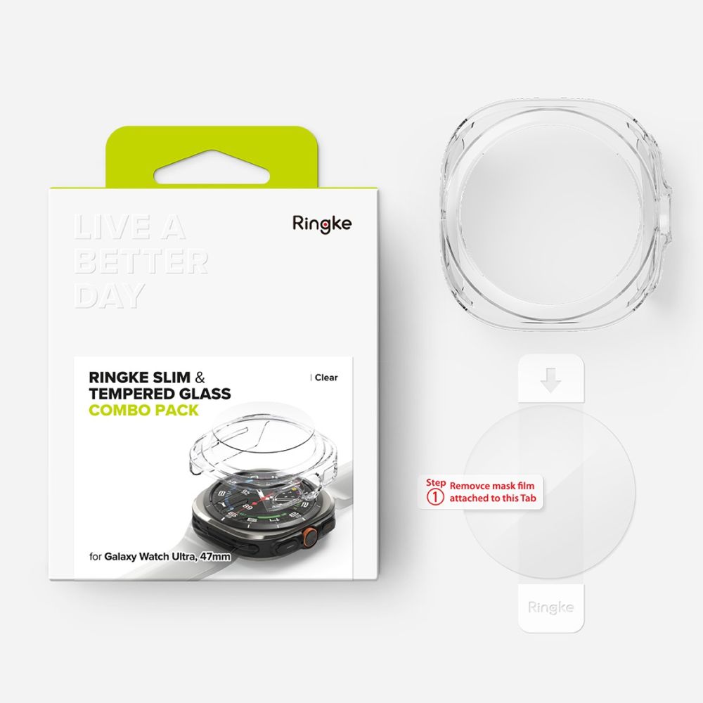 RINGKE Husă SLIM + Sticlă De Protecție Samsung Galaxy Watch Ultra 47mm CLEAR