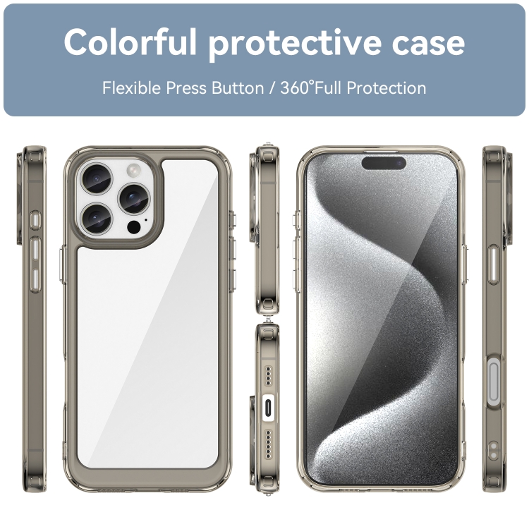 CRYSTAL Husă De Protecție Pentru Apple IPhone 16 Pro Max Gri