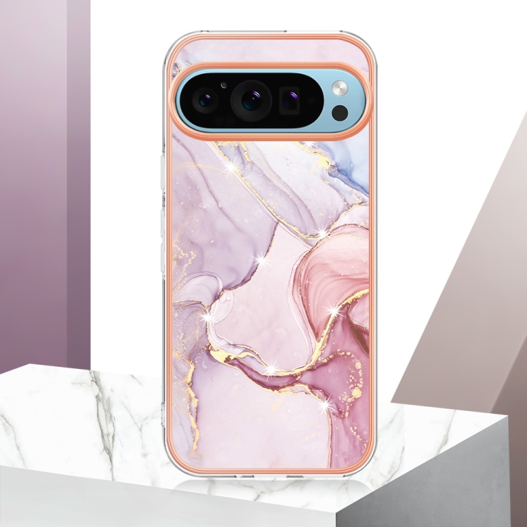 IMD MARBLE Husă De Protecție Pentru Google Pixel 9 / Pixel 9 Pro ROSE GOLD