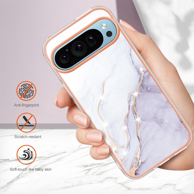 IMD MARBLE Husă De Protecție Pentru Google Pixel 9 / Pixel 9 Pro WHITE