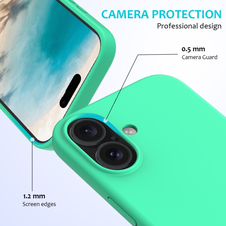 RUBBER Husă De Protecție Pentru Apple IPhone 16 Plus Verde Mentol