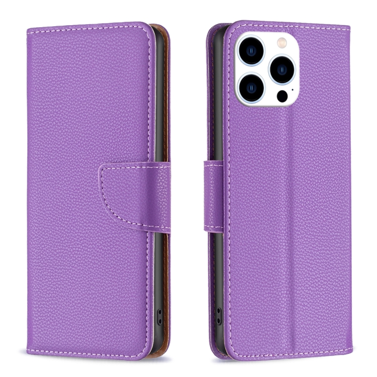 LITCHI Husă Portofel Pentru Apple IPhone 16 Pro Max Violet