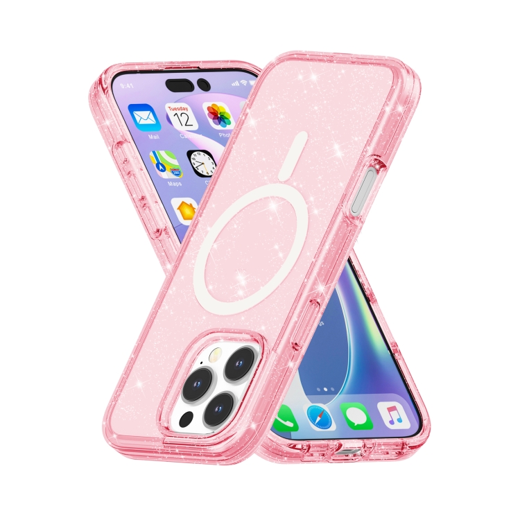 GLITTER MAGSAFE Husă De Protecție Pentru Apple IPhone 16 Pro Max Roz