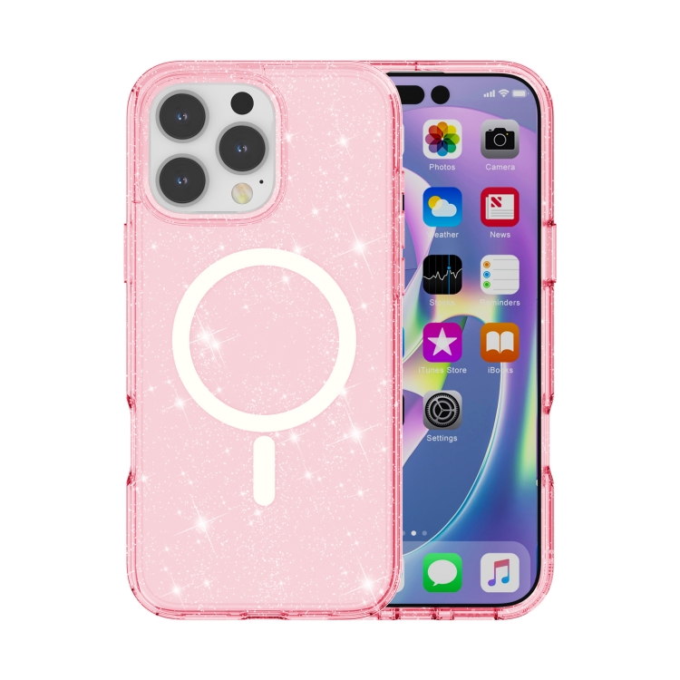 GLITTER MAGSAFE Husă De Protecție Pentru Apple IPhone 16 Pro Max Roz