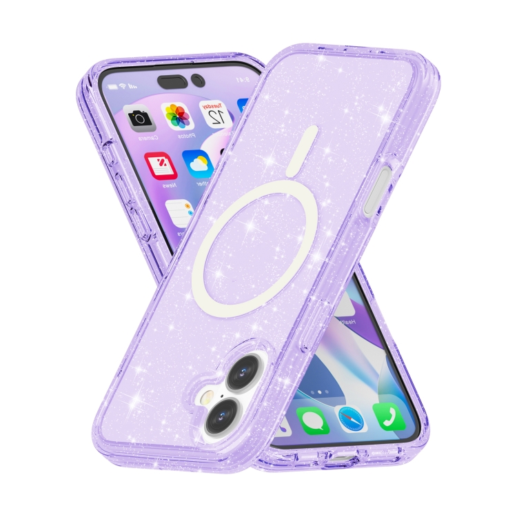 GLITTER MAGSAFE Husă De Protecție Pentru Apple IPhone 16 Violet