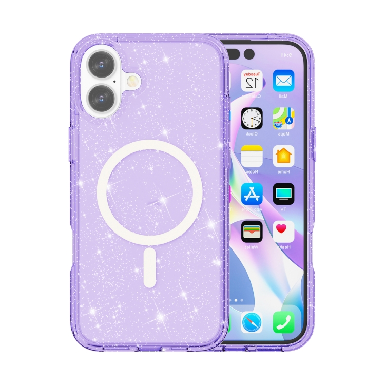 GLITTER MAGSAFE Husă De Protecție Pentru Apple IPhone 16 Violet