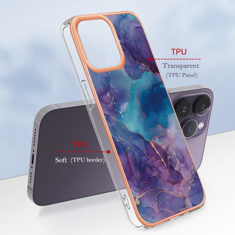 IMD MARBLE Husă De Protecție Pentru Apple IPhone 16 Pro Max PURPLE