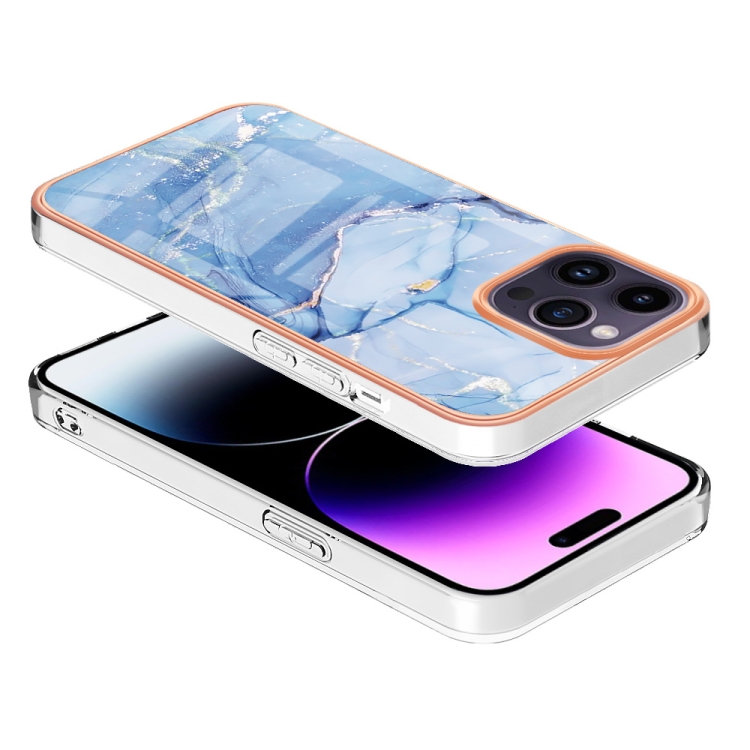 IMD MARBLE Husă De Protecție Pentru Apple IPhone 16 Pro Max BLUE