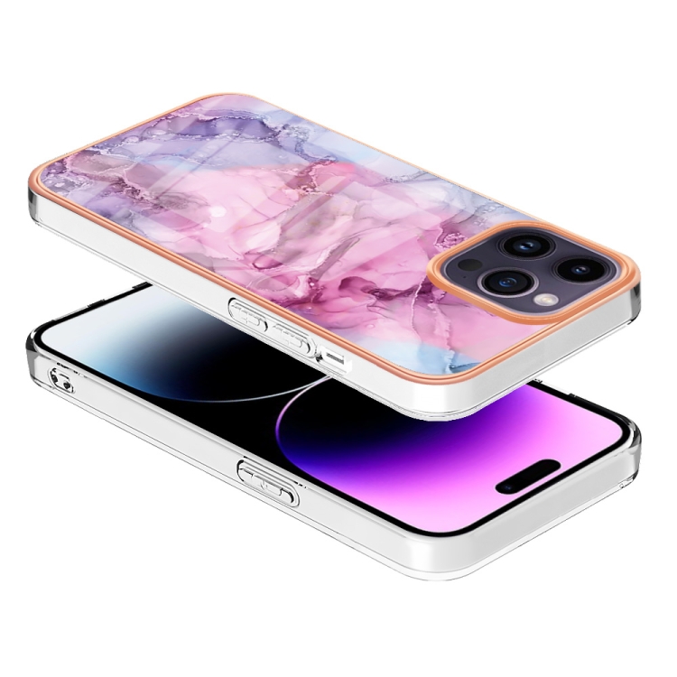 IMD MARBLE Husă De Protecție Pentru Apple IPhone 16 Pro Max PINK