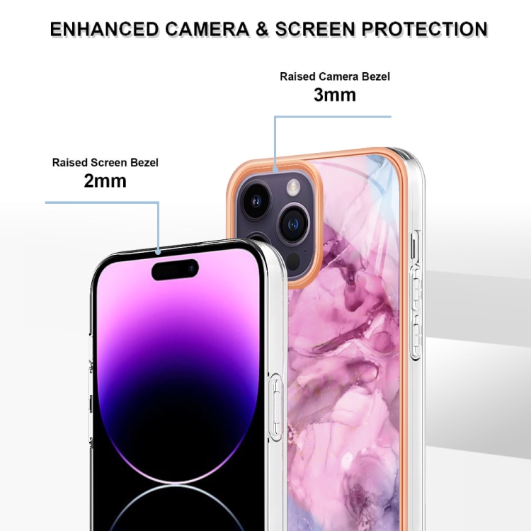 IMD MARBLE Husă De Protecție Pentru Apple IPhone 16 Pro Max PINK