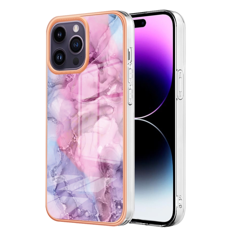 IMD MARBLE Husă De Protecție Pentru Apple IPhone 16 Pro Max PINK