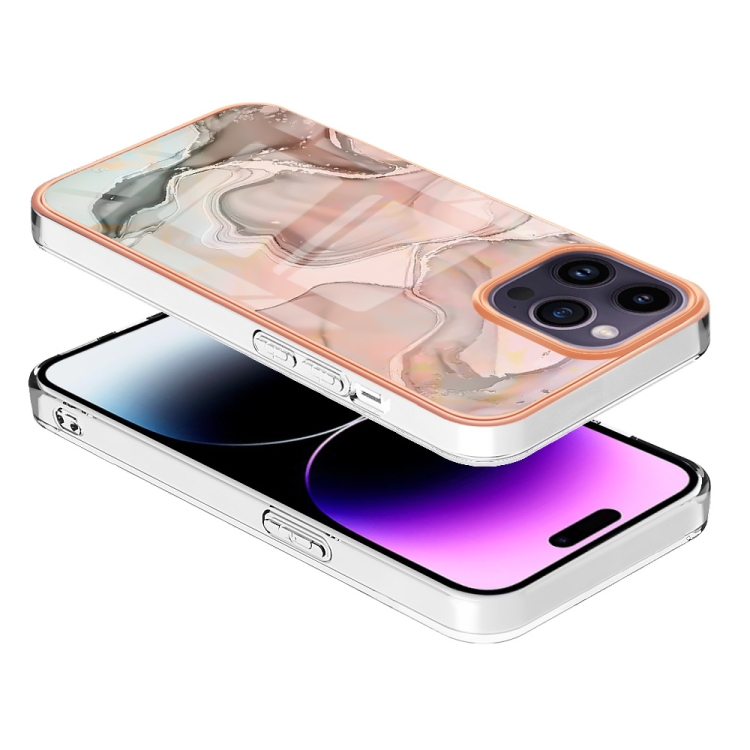 IMD MARBLE Husă De Protecție Pentru Apple IPhone 16 Pro Max ROSE GOLD