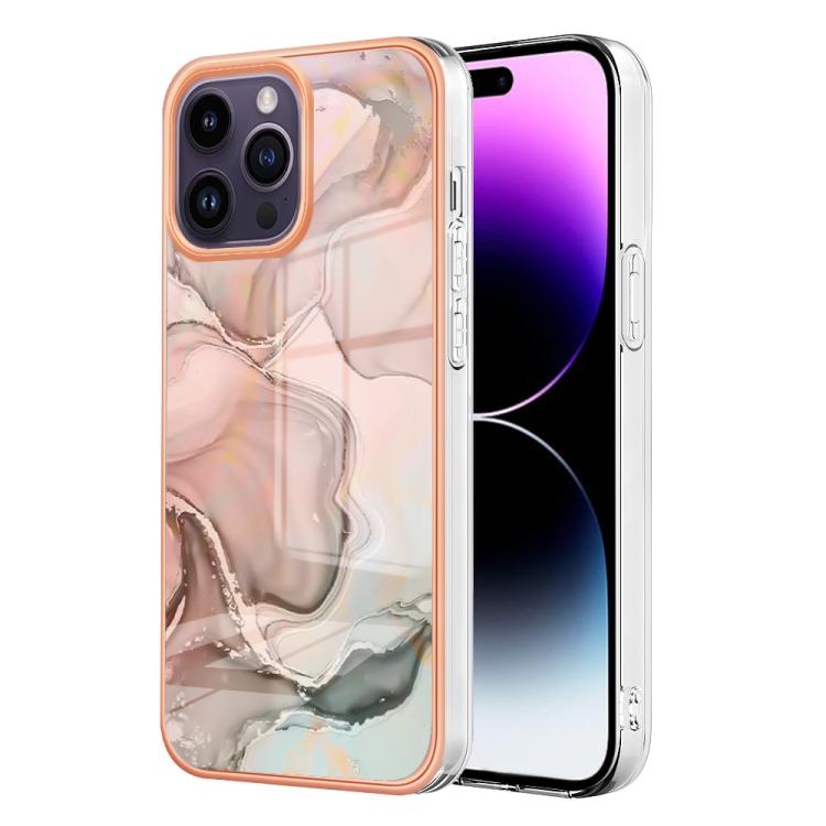 IMD MARBLE Husă De Protecție Pentru Apple IPhone 16 Pro Max ROSE GOLD