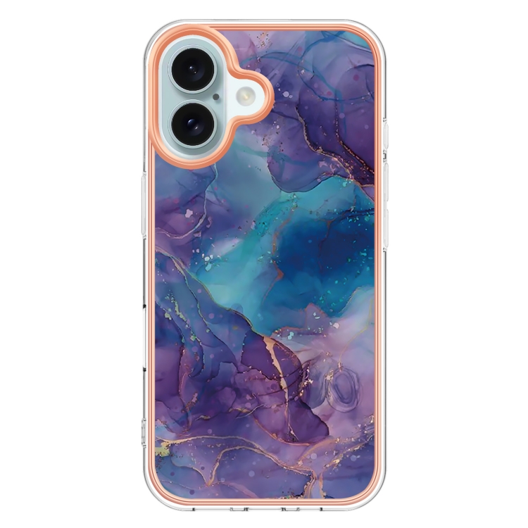 IMD MARBLE Husă De Protecție Pentru Apple IPhone 16 Plus ALBASTRU PURPLE