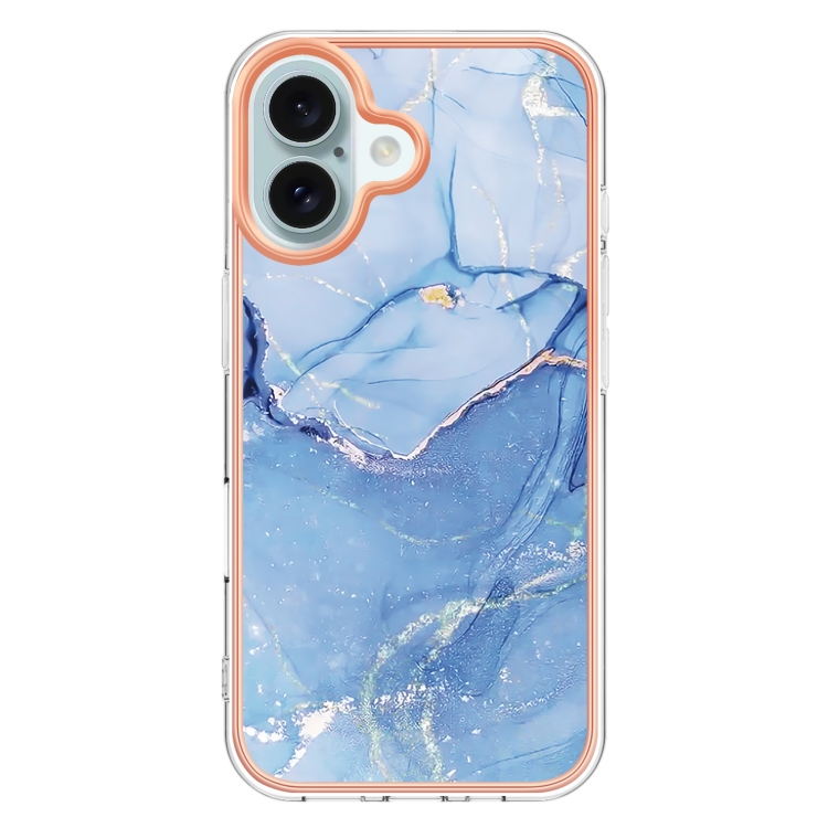 IMD MARBLE Husă De Protecție Pentru Apple IPhone 16 Plus ALBASTRU