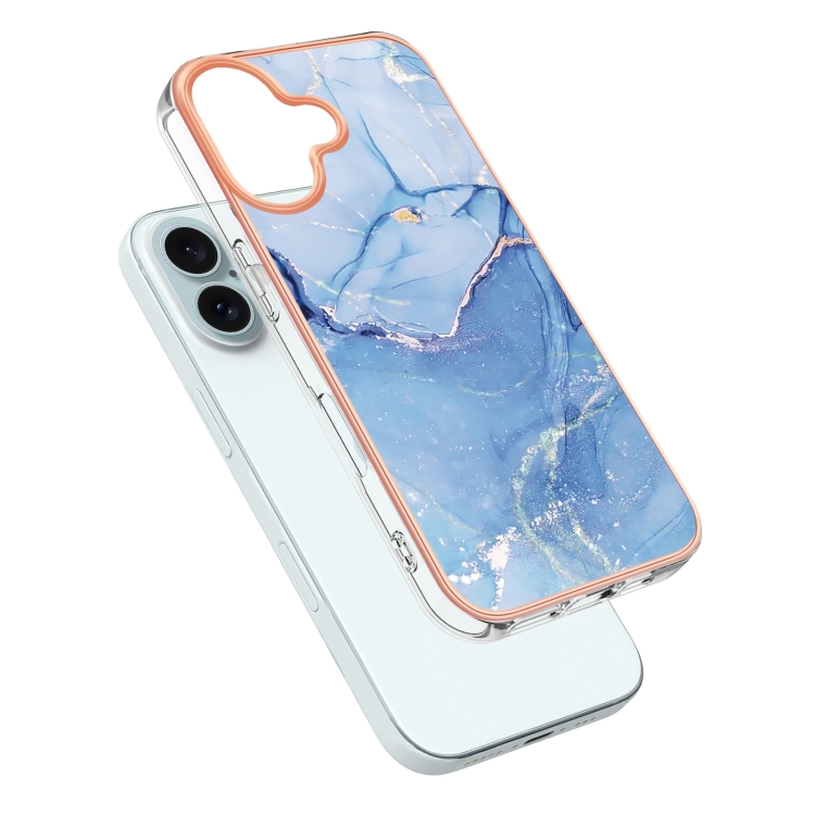 IMD MARBLE Husă De Protecție Pentru Apple IPhone 16 Plus ALBASTRU