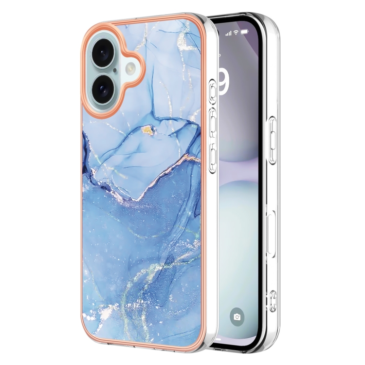 IMD MARBLE Husă De Protecție Pentru Apple IPhone 16 Plus ALBASTRU