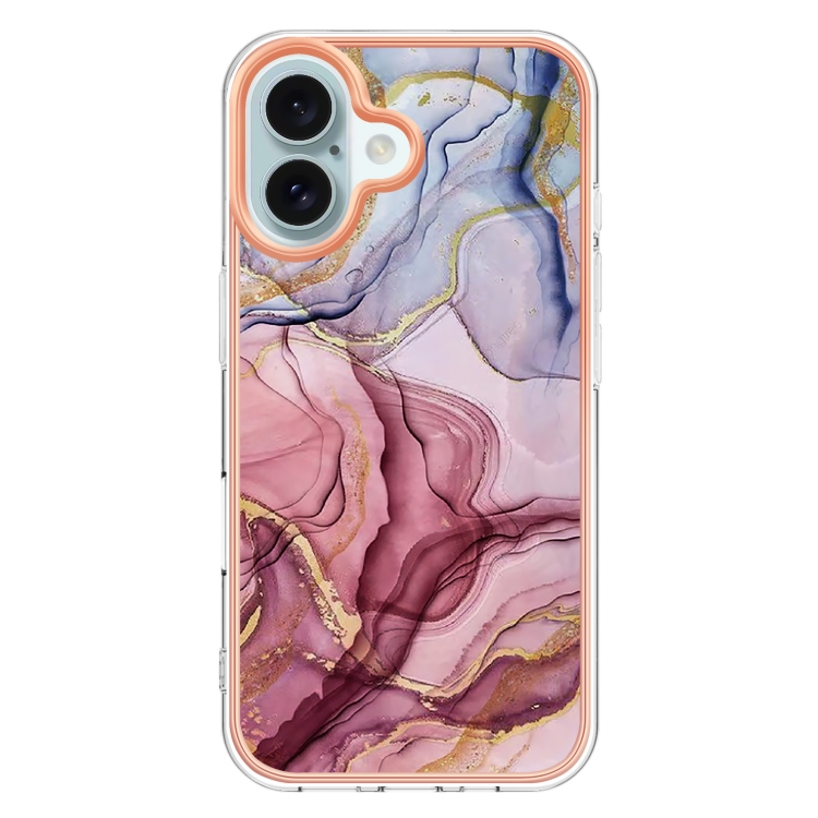 IMD MARBLE Husă De Protecție Pentru Apple IPhone 16 Plus ROSE RED