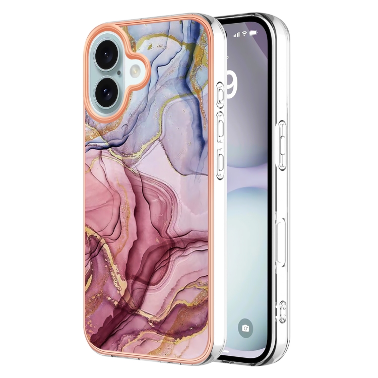 IMD MARBLE Husă De Protecție Pentru Apple IPhone 16 Plus ROSE RED