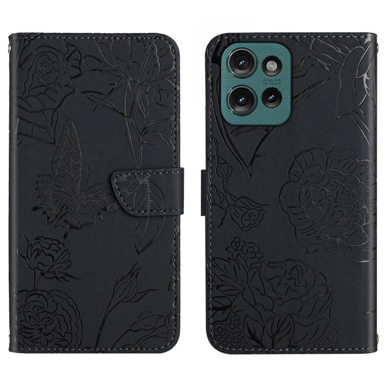 ART BLOSSOM Husă Portofel Pentru Motorola Edge 50 Negru