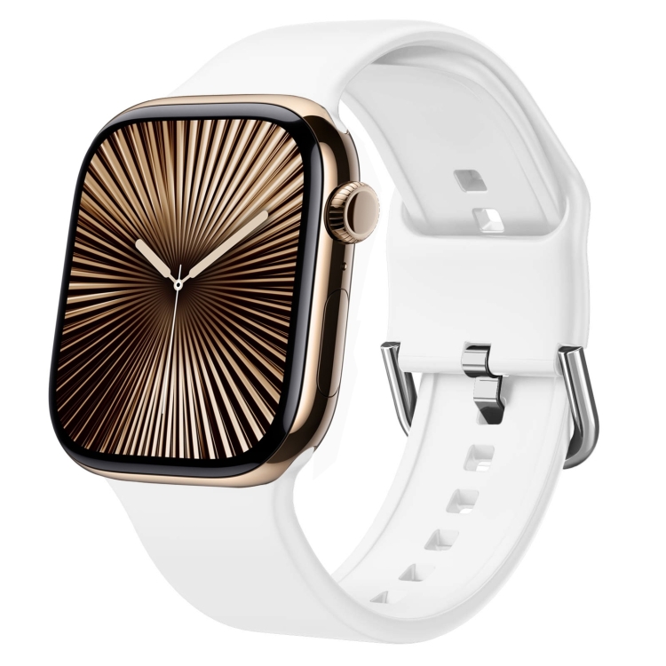 SILICONE Curea Interschimbabilă Pentru Apple Watch 10 46mm Alb