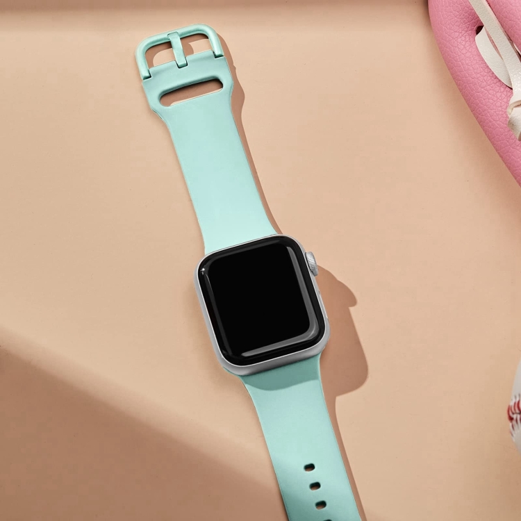 SILICONE Curea Interschimbabilă Pentru Apple Watch 10 46mm Mentol