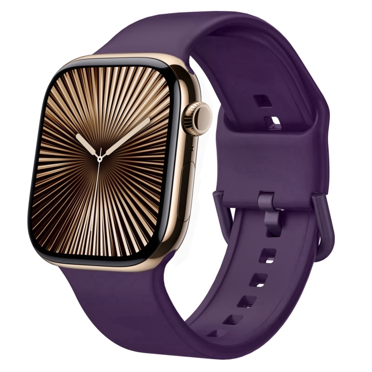 SILICONE Curea Interschimbabilă Pentru Apple Watch 10 46 Mm Violet închis