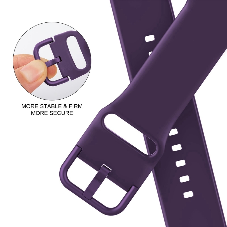 SILICONE Curea Interschimbabilă Pentru Apple Watch 10 46 Mm Violet închis