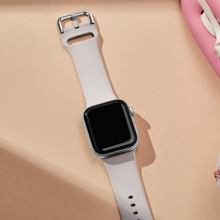 SILICONE Curea Interschimbabilă Pentru Apple Watch 10 46mm STARLIGHT