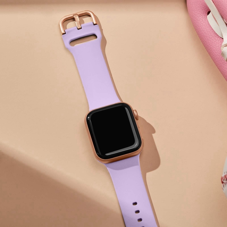 SILICONE Curea înlocuibilă Pentru Apple Watch 10 46 Mm Violet Deschis