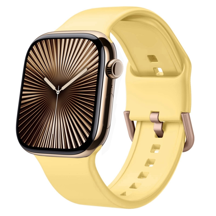 SILICONE Curea Interschimbabilă Pentru Apple Watch 10 42mm Galben