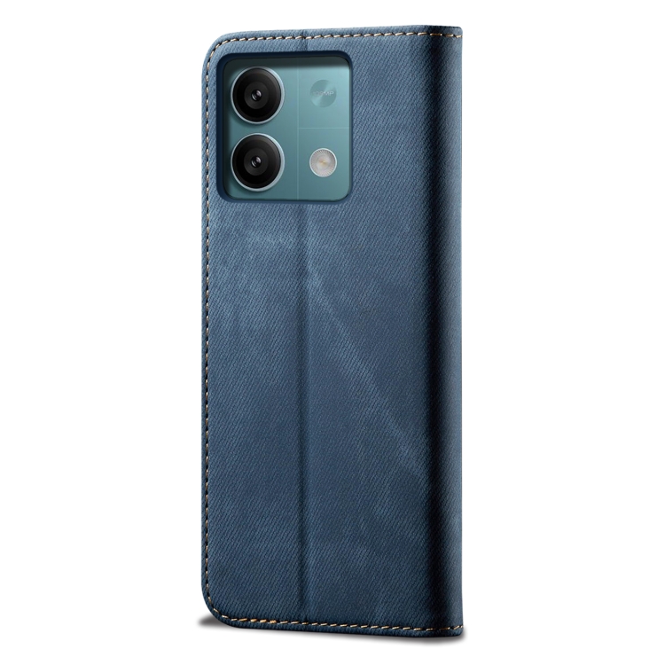 DENIM Husă Portofel Pentru Xiaomi Redmi Note 13 Albastru