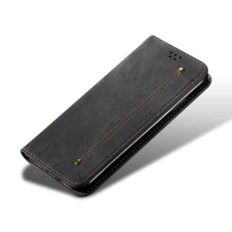 DENIM Husă Portofel Pentru Xiaomi Redmi Note 13 Negru