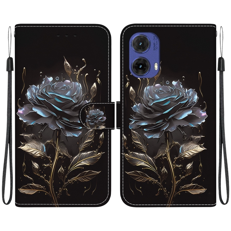 ART Husă Portofel Pentru Motorola Moto G85 5G BLACK ROSE