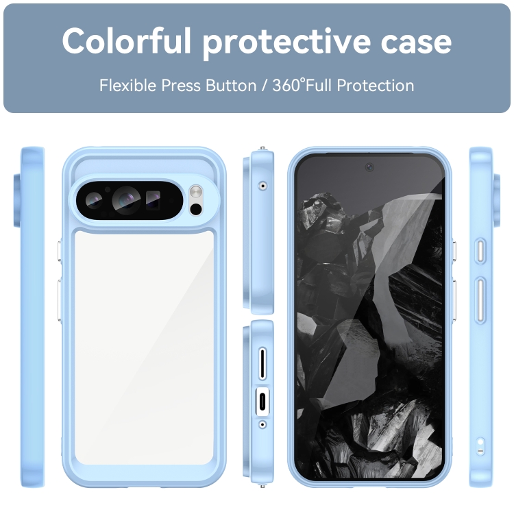 CRYSTAL Husă De Protecție Pentru Google Pixel 9 Pro Albastru