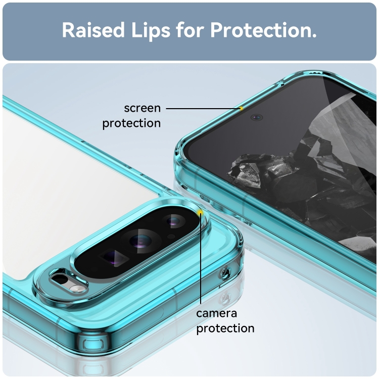 CRYSTAL Husă De Protecție Pentru Google Pixel 9 Pro Turcoaz