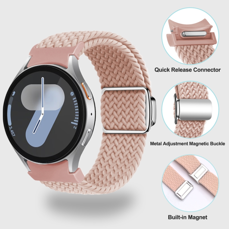 Curea Din Nailon împletită Pentru Samsung Galaxy Watch 7 (40 / 44 Mm) CORAL CULOARE