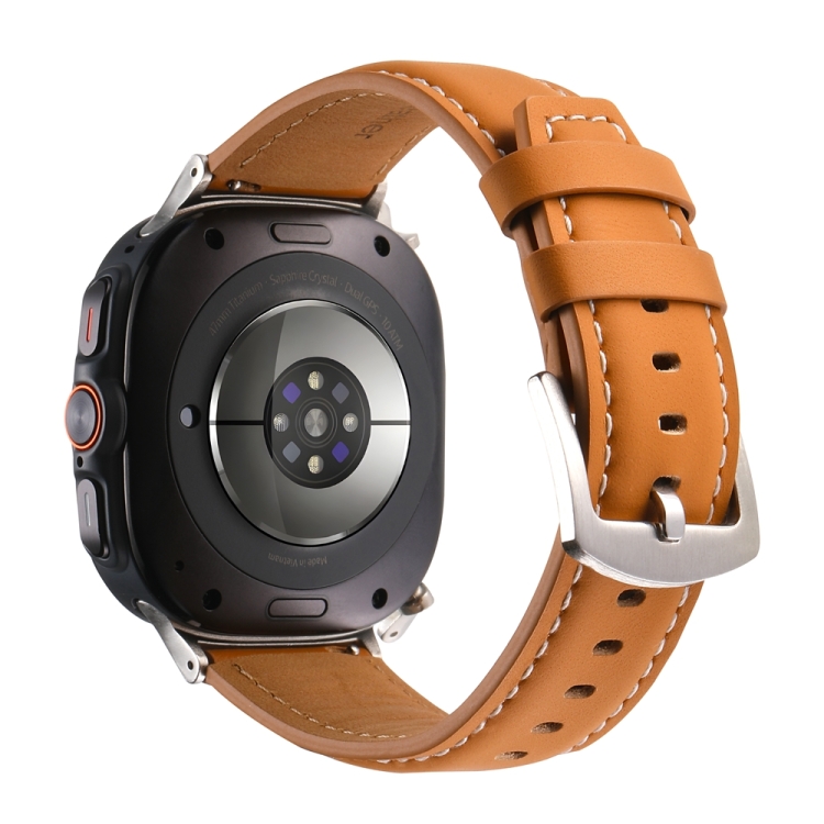 LEATHER Curea Din Piele Pentru Samsung Galaxy Watch Ultra 47mm Maro Deschis