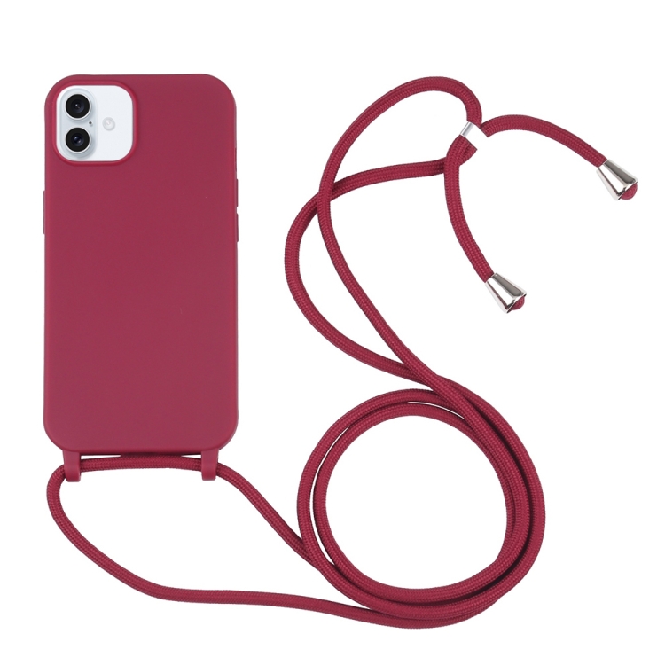 ROPE Capac Cu Sfoară Apple IPhone 16 Plus Visiniu