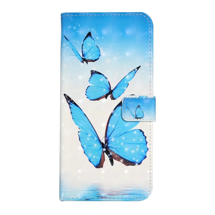 ART Husă Portofel Pentru Xiaomi Redmi 14C / Poco C75 BLUE BUTTERFLIES