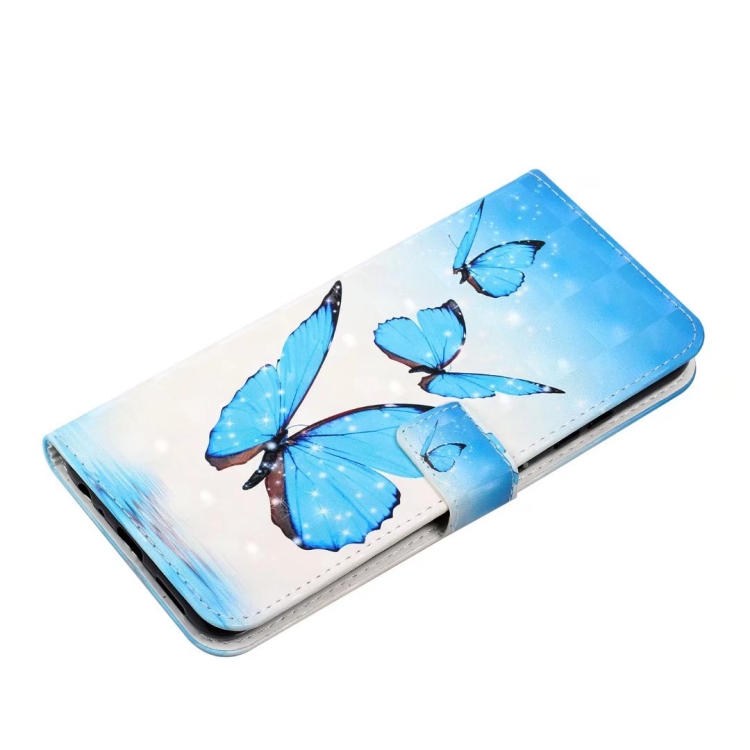 ART Husă Portofel Pentru Xiaomi Redmi 14C / Poco C75 BLUE BUTTERFLIES