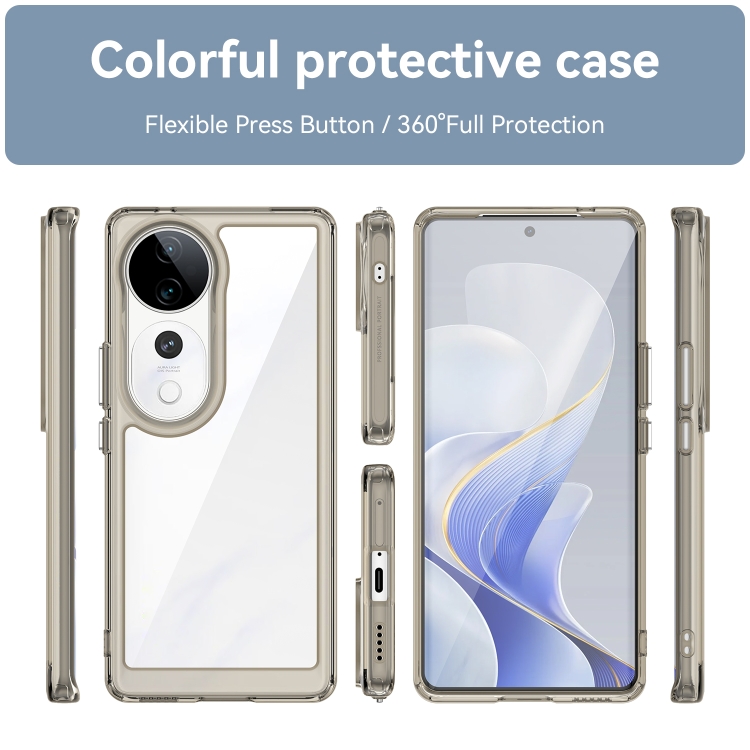 CRYSTAL Husă De Protecție Pentru Vivo V40 5G Gri